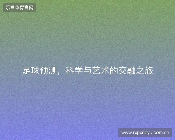 足球预测，科学与艺术的交融之旅